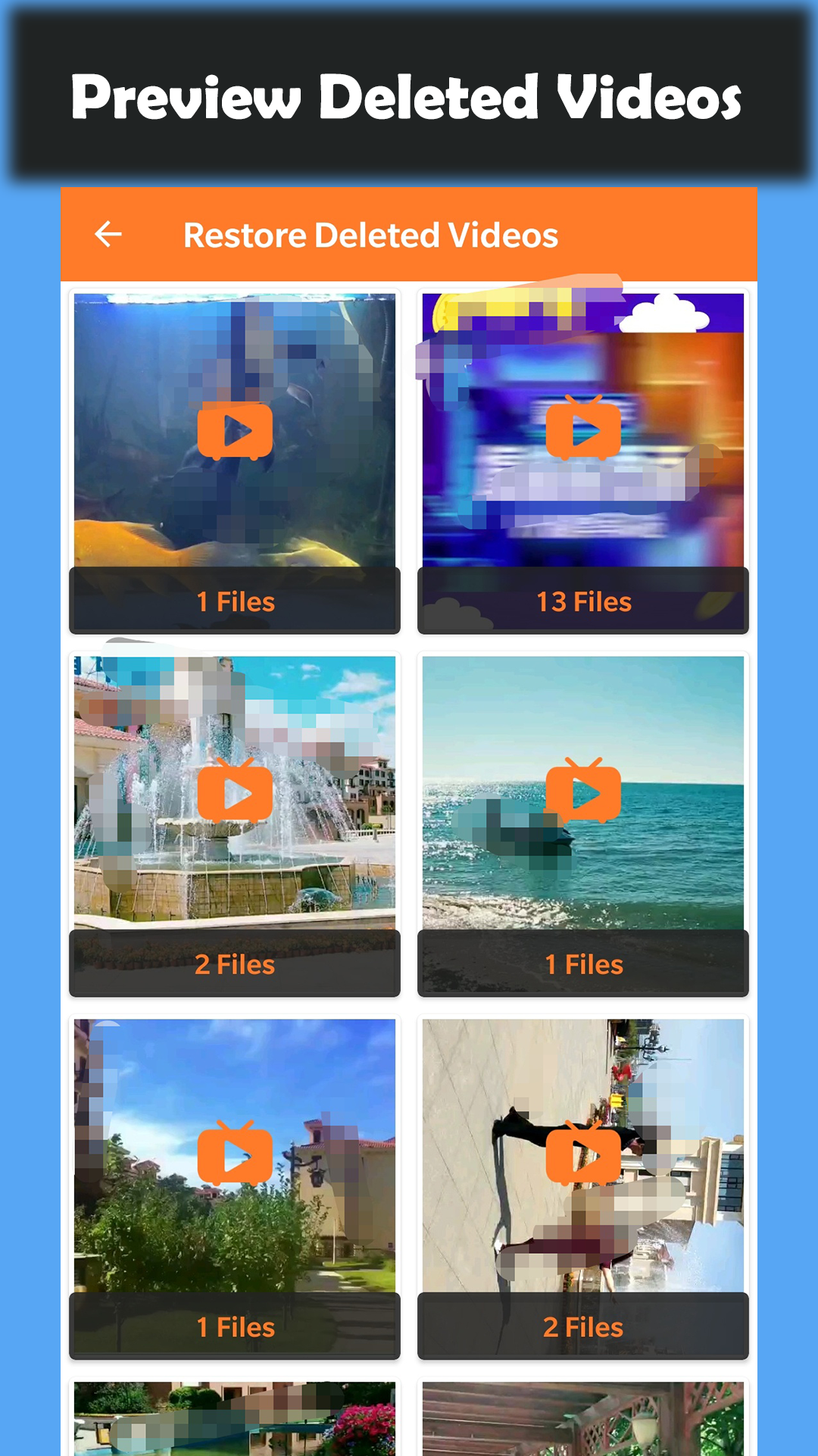 اسکرین شات 3 برنامه Deleted Video Recovery