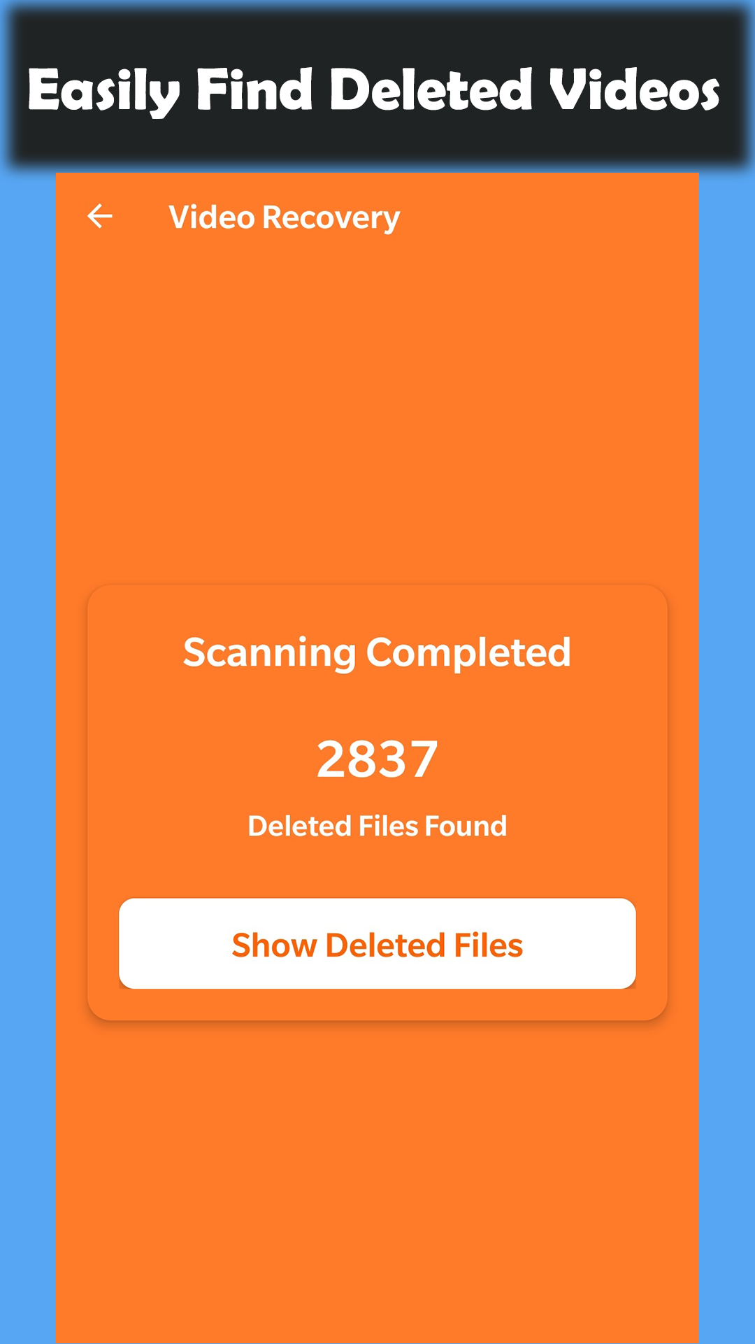 اسکرین شات 2 برنامه Deleted Video Recovery