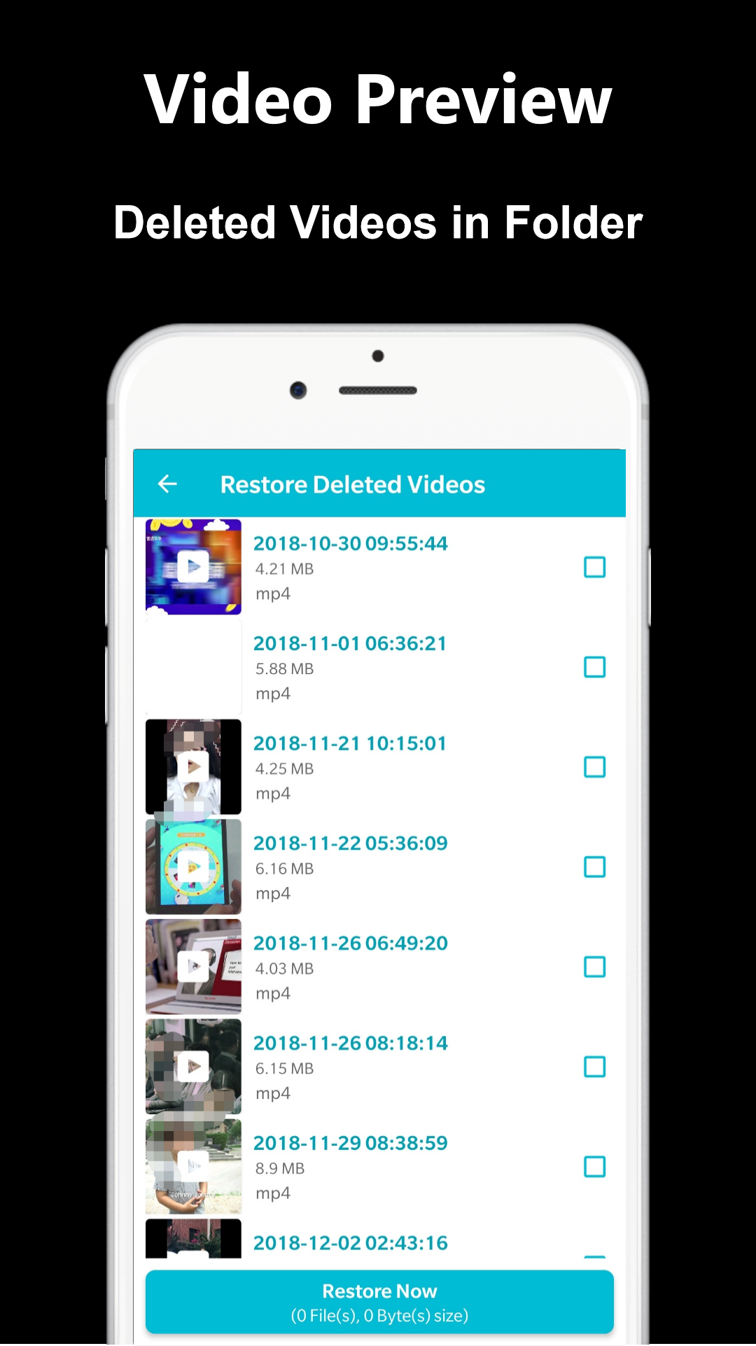 اسکرین شات 4 برنامه Deleted Video Recovery