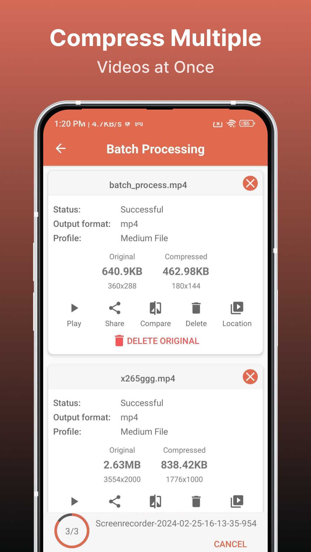 اسکرین شات 8 برنامه Compress Video Size Compressor