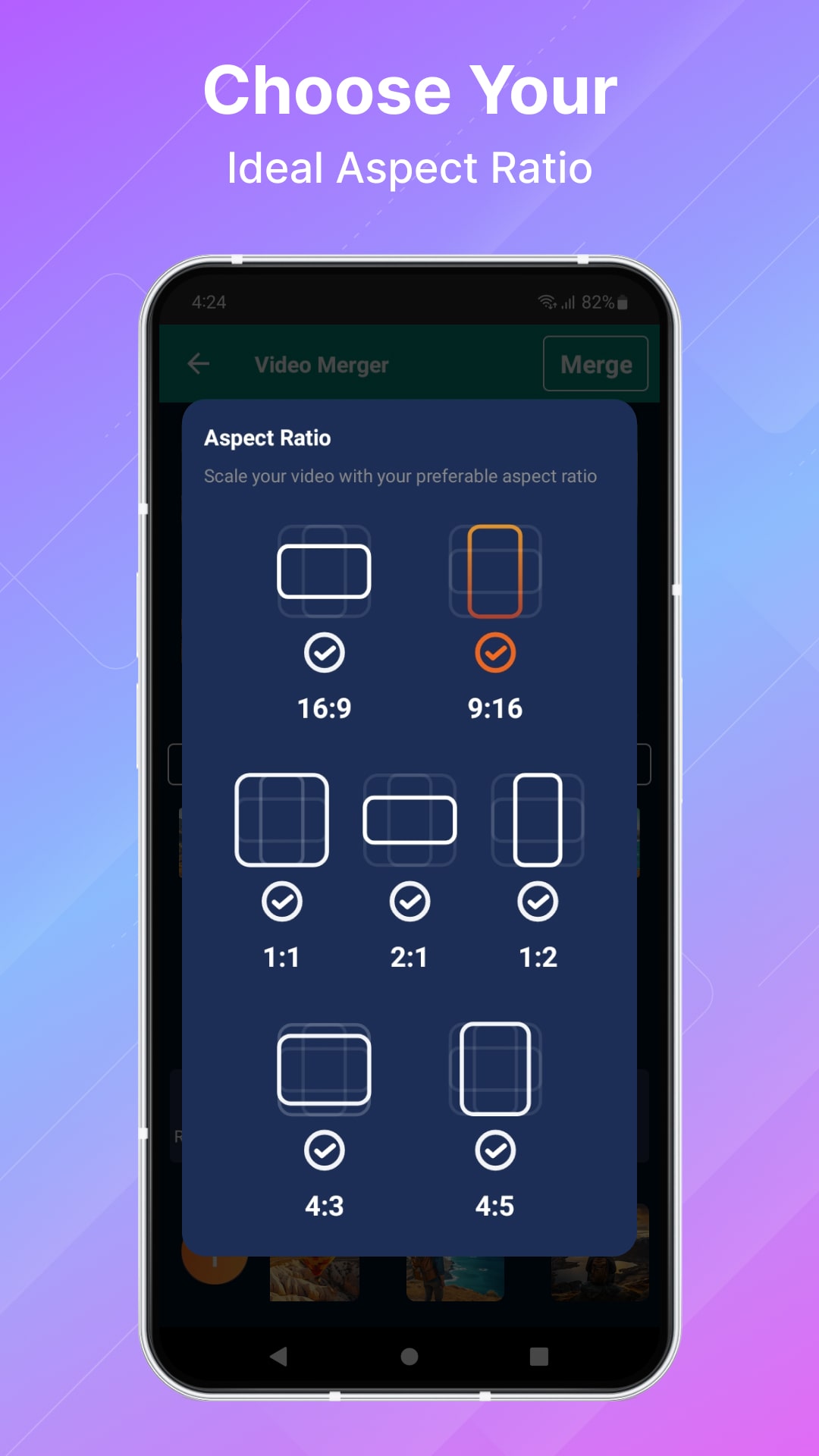 اسکرین شات 5 برنامه Video Merger, Joiner, Collage