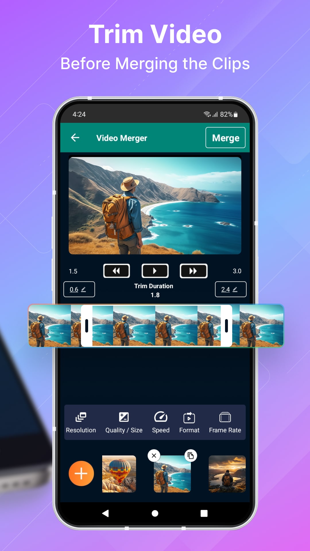اسکرین شات 3 برنامه Video Merger, Joiner, Collage