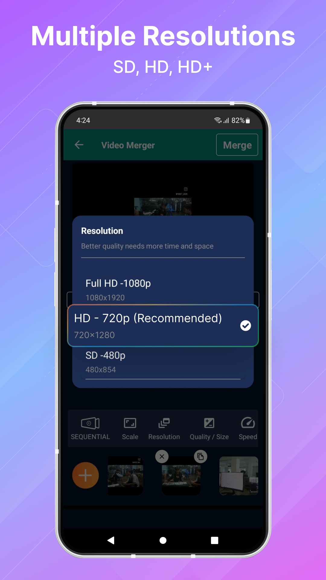 اسکرین شات 4 برنامه Video Merger, Joiner, Collage