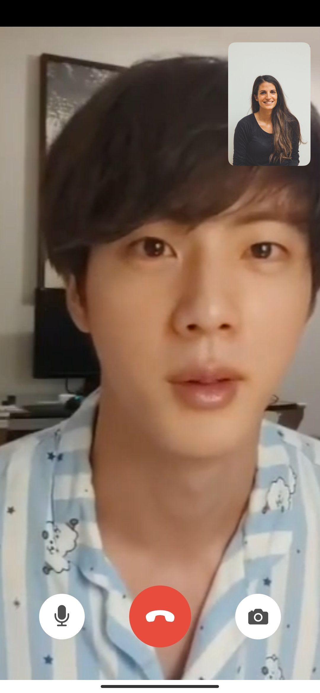 اسکرین شات 5 برنامه Kpop Fake Video Call-Text Chat