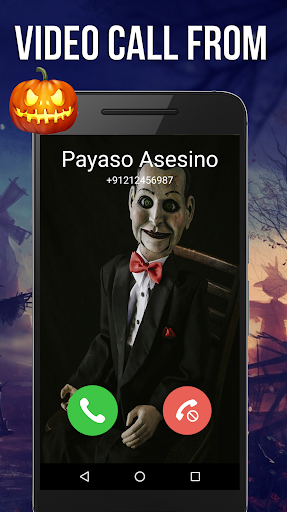 اسکرین شات 2 برنامه Scary Doll Fake Video Call