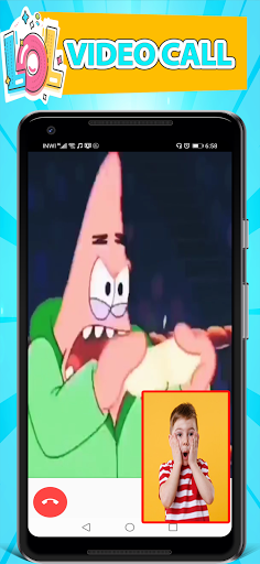 اسکرین شات 2 برنامه Patrick Video Call Star & Chat Simulator