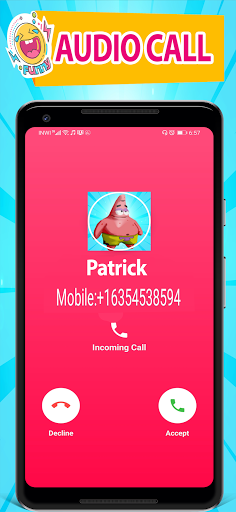 اسکرین شات 5 برنامه Patrick Video Call Star & Chat Simulator
