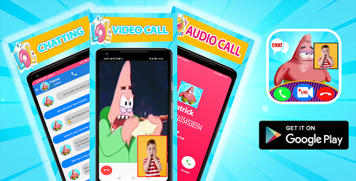 اسکرین شات 1 برنامه Patrick Video Call Star & Chat Simulator