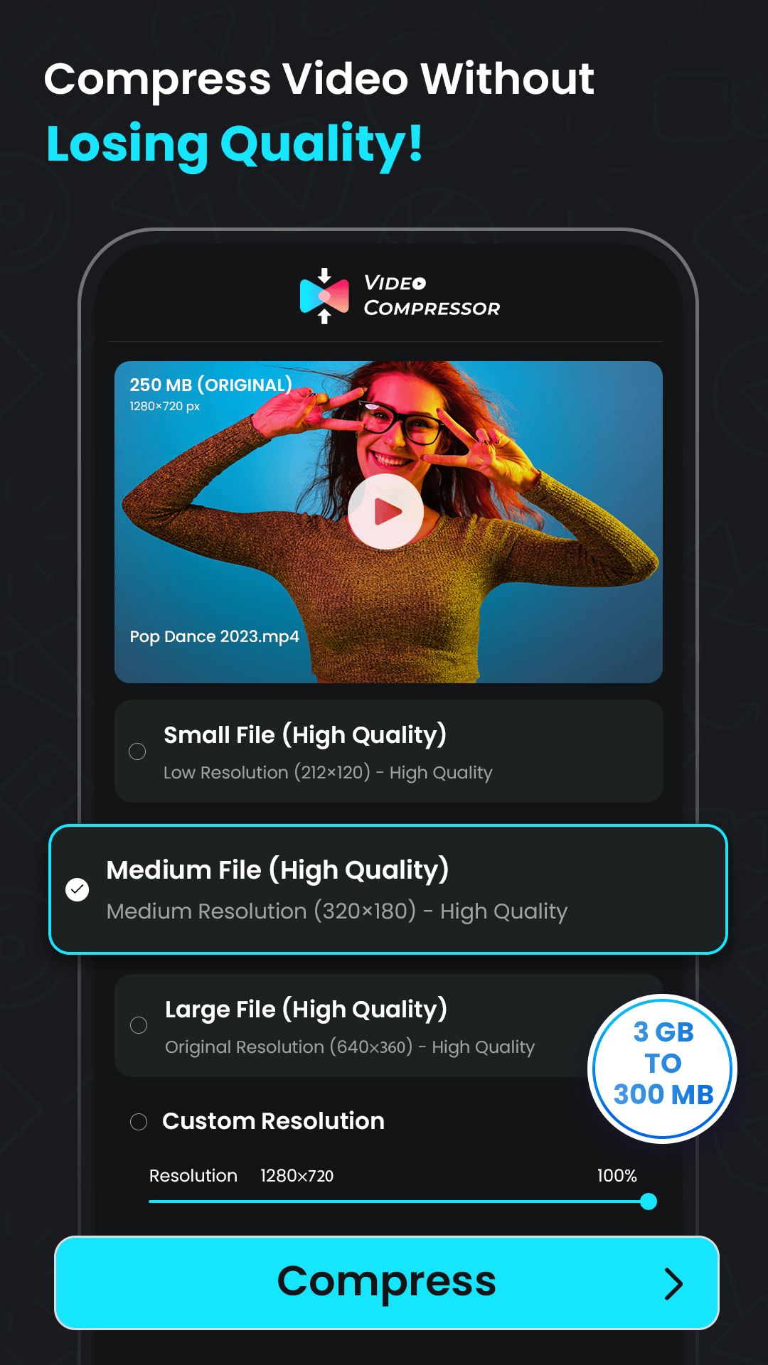 اسکرین شات 3 برنامه Video Compressor & Converter