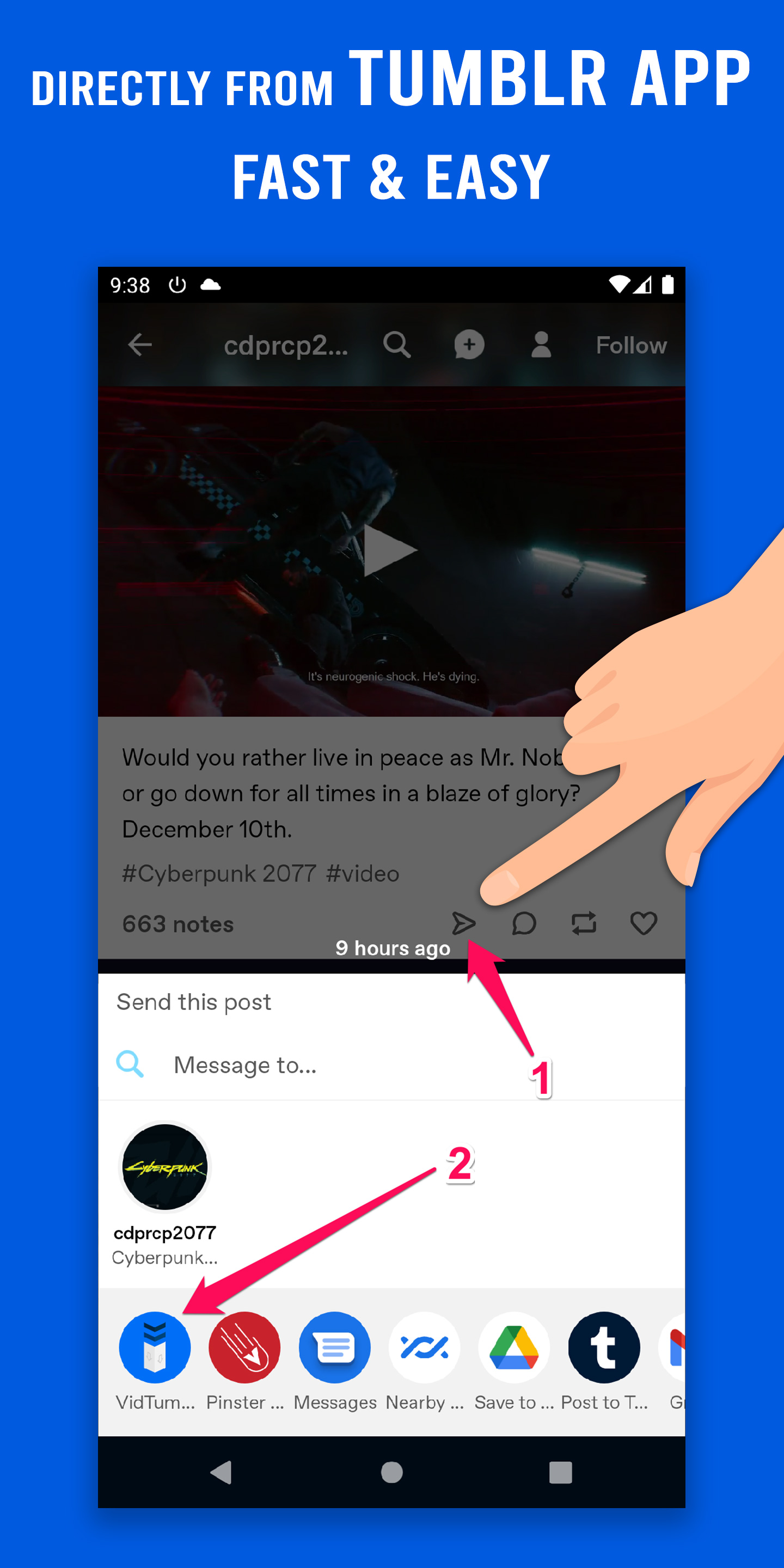اسکرین شات 1 برنامه Video Downloader for Tumblr