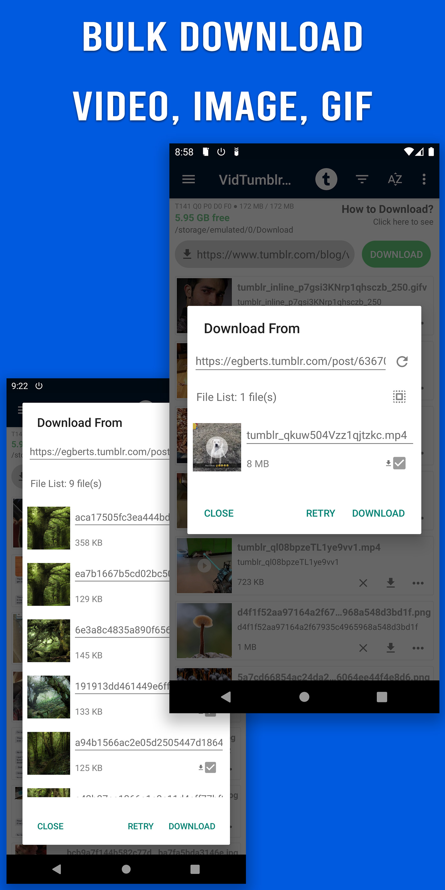 اسکرین شات 2 برنامه Video Downloader for Tumblr