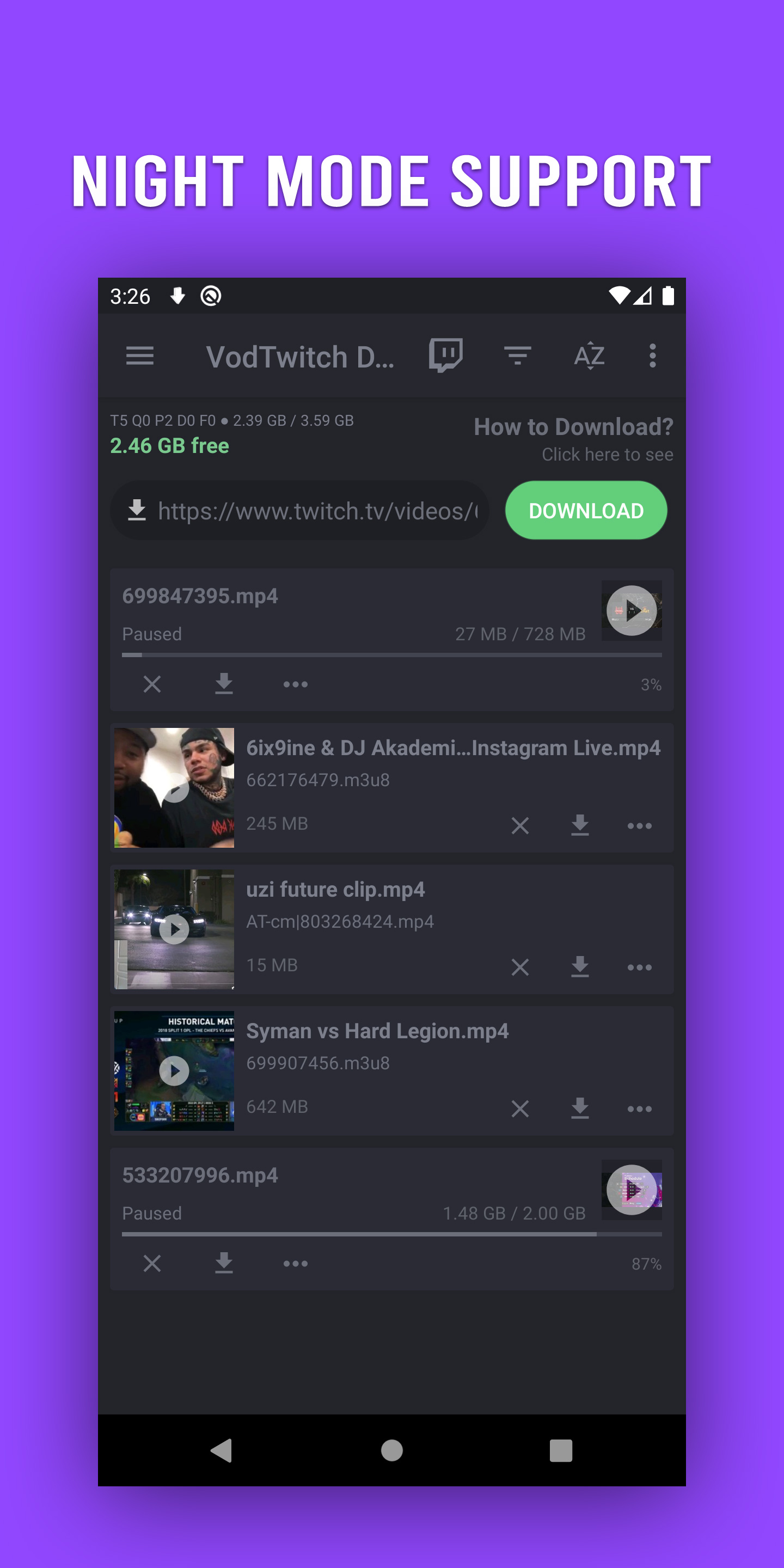 اسکرین شات 4 برنامه Video Downloader for Twitch