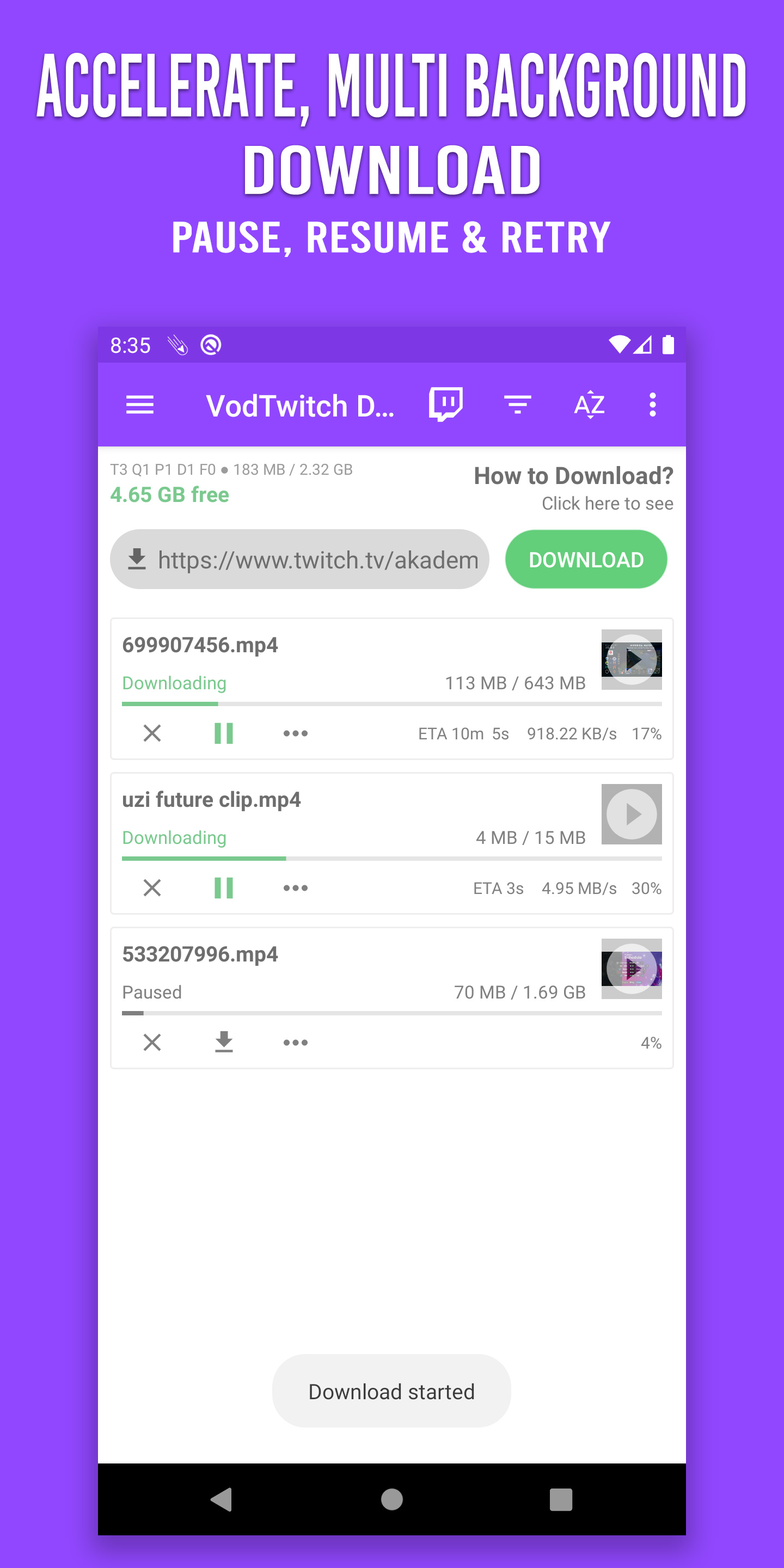 اسکرین شات 3 برنامه Video Downloader for Twitch