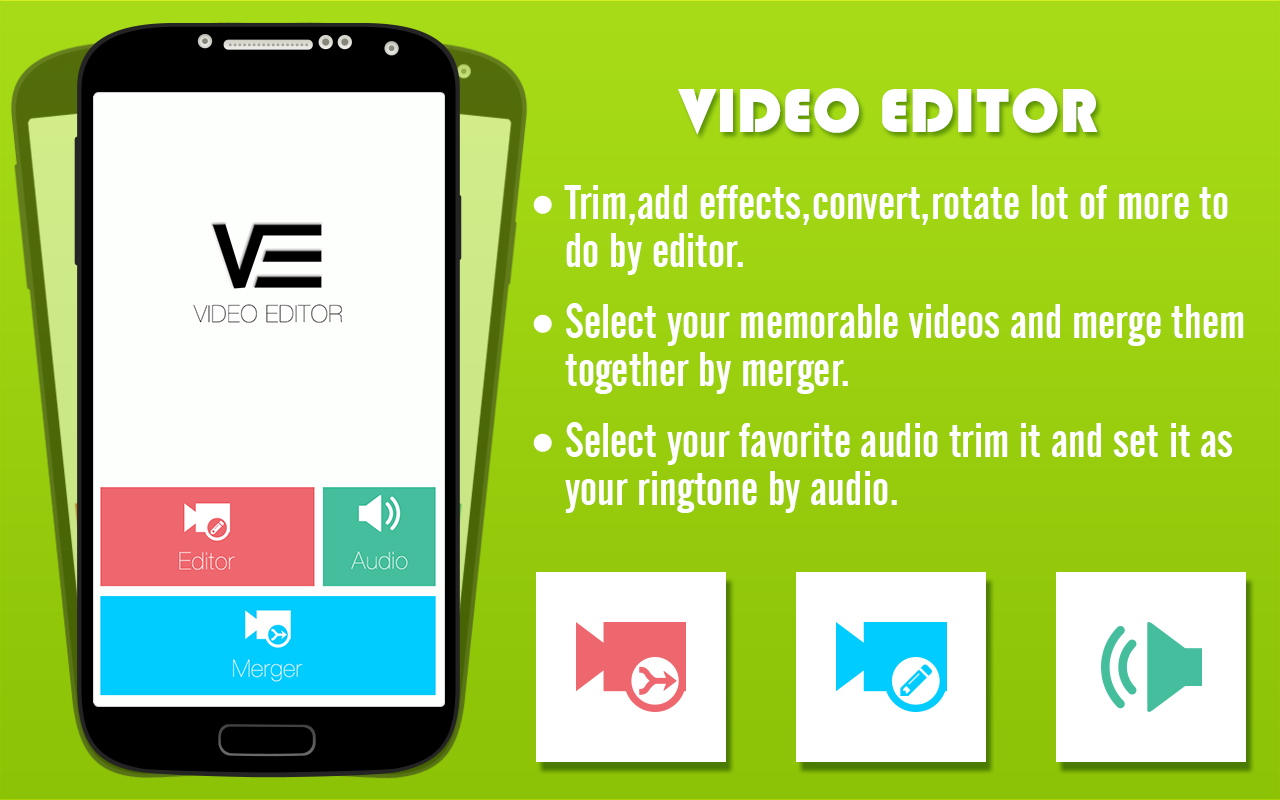 اسکرین شات 1 برنامه Video editor: mute, compressor
