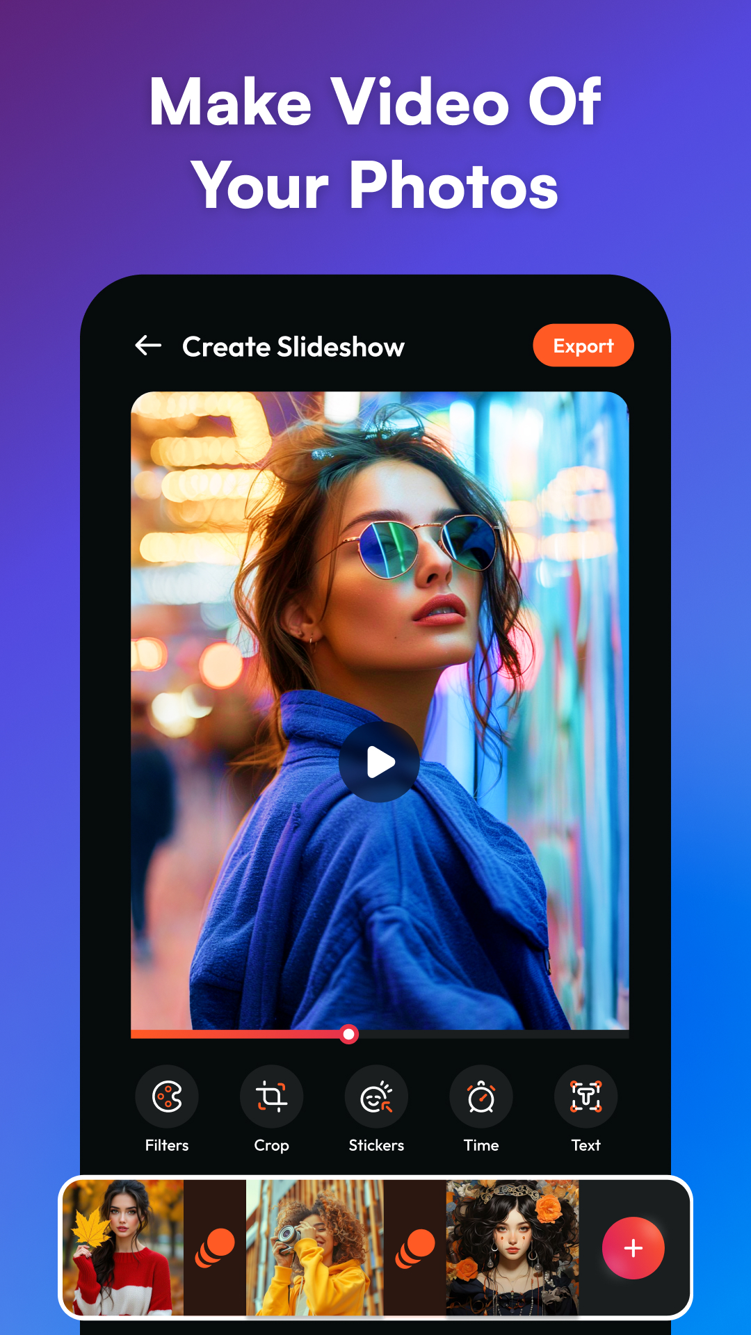 اسکرین شات 1 برنامه Photo Video Maker with Music