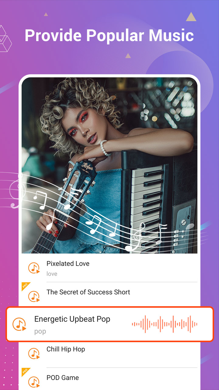 اسکرین شات 3 برنامه Video Editor with Song Clipvue