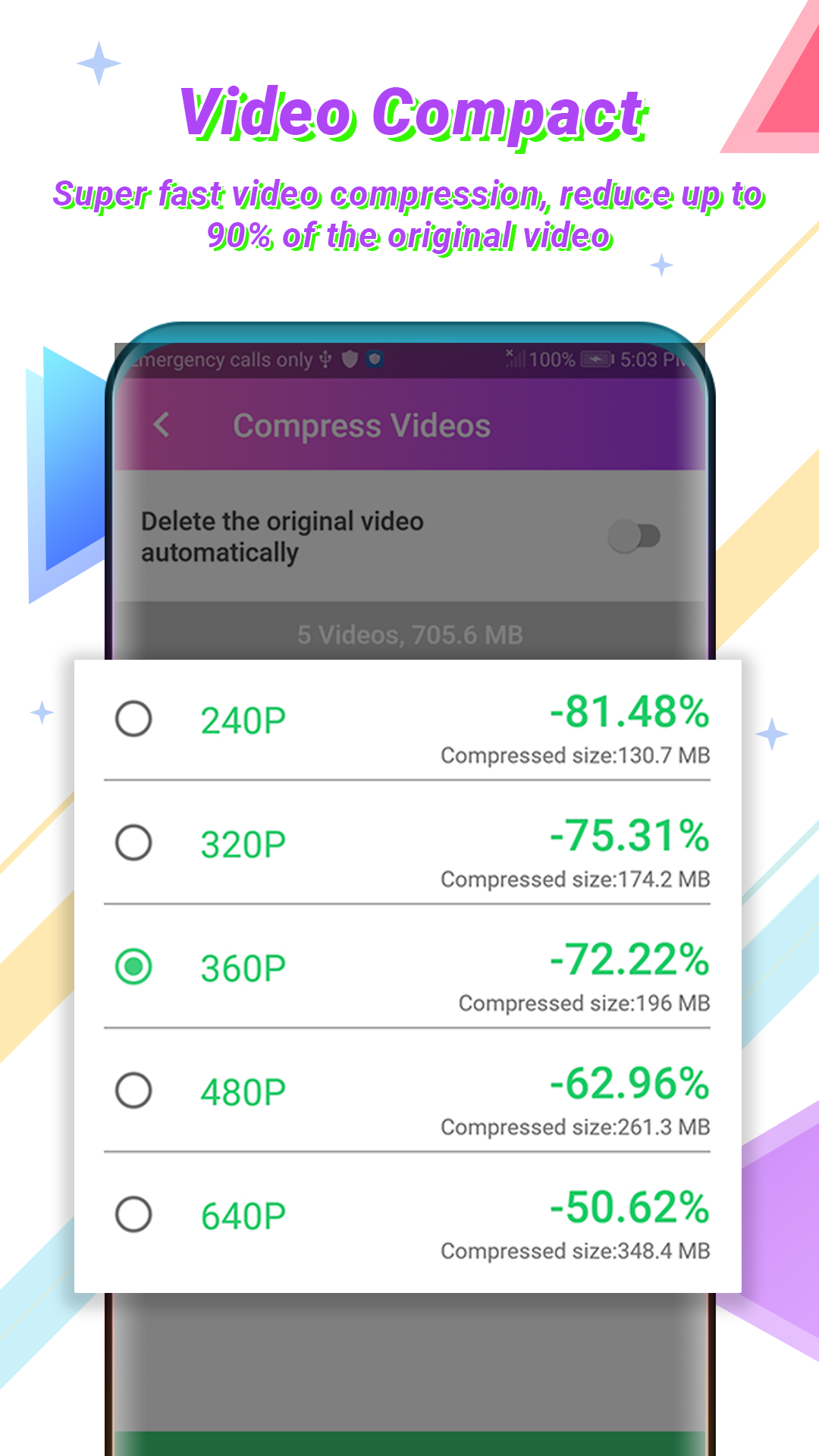 اسکرین شات 4 برنامه Video Edit - Compress, Convert