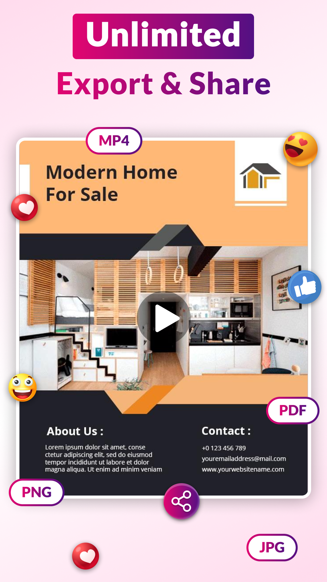 اسکرین شات 8 برنامه Video Flyer Maker, Templates