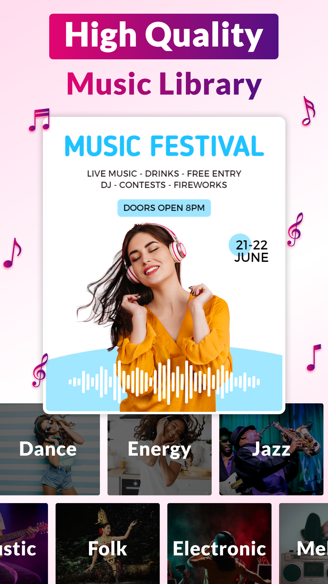 اسکرین شات 4 برنامه Video Flyer Maker, Templates