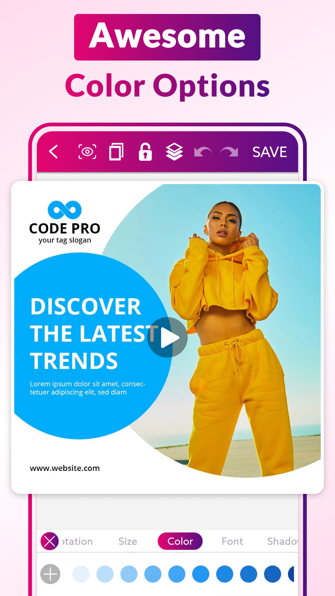 اسکرین شات 6 برنامه Video Flyer Maker, Templates