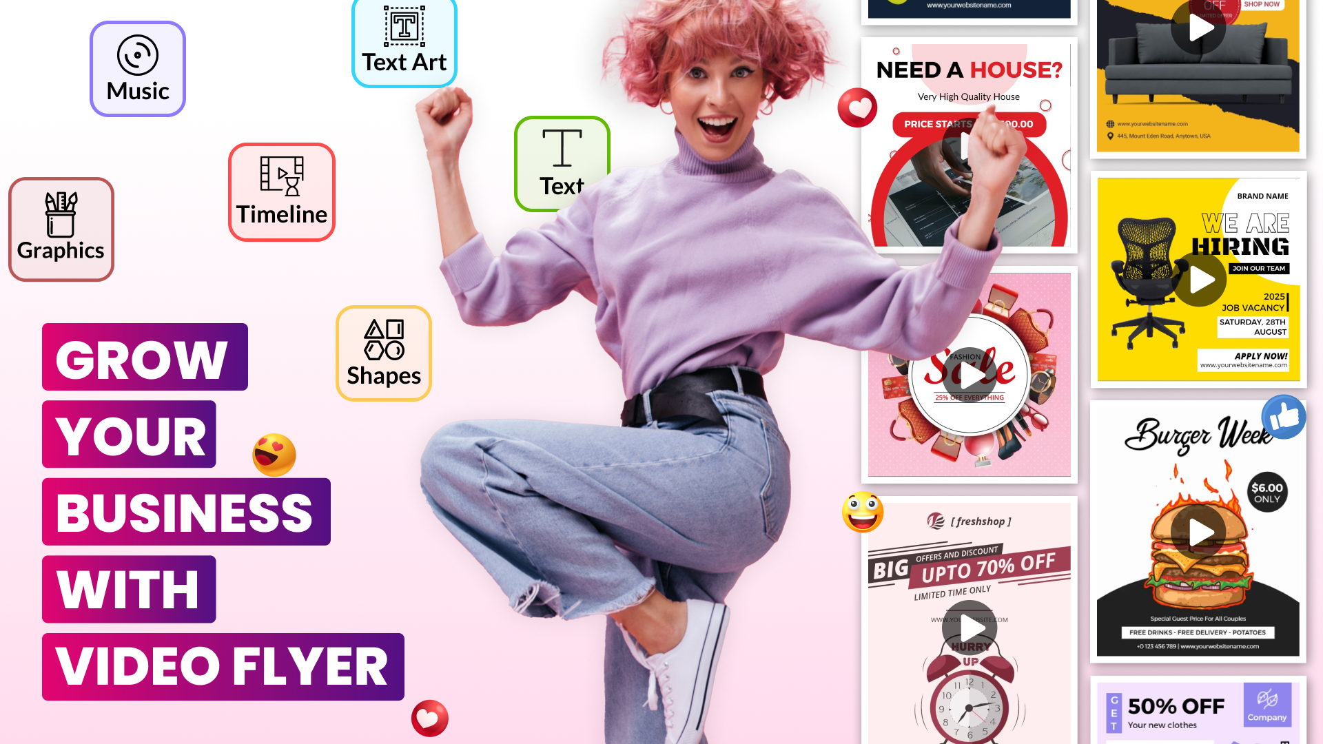 اسکرین شات 1 برنامه Video Flyer Maker, Templates