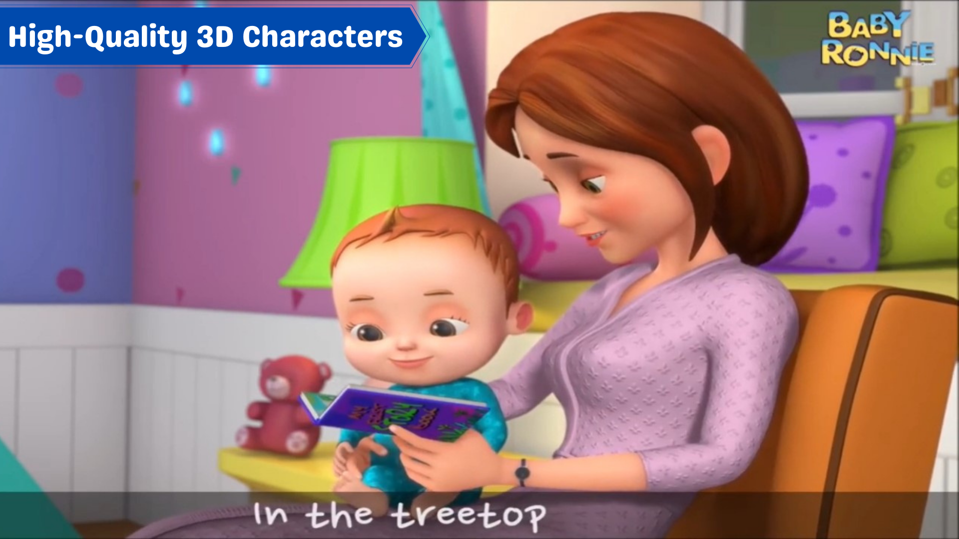 اسکرین شات 1 برنامه Baby Ronnie Kids Rhymes Videos