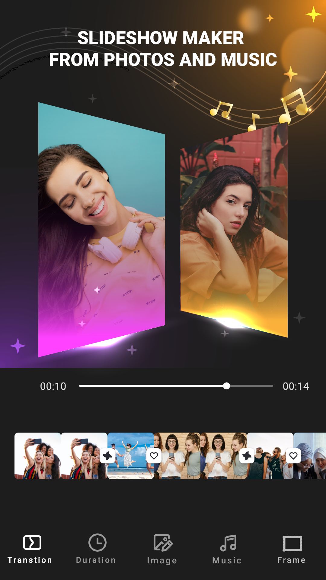 اسکرین شات 1 برنامه Slideshow - Photo Video Maker