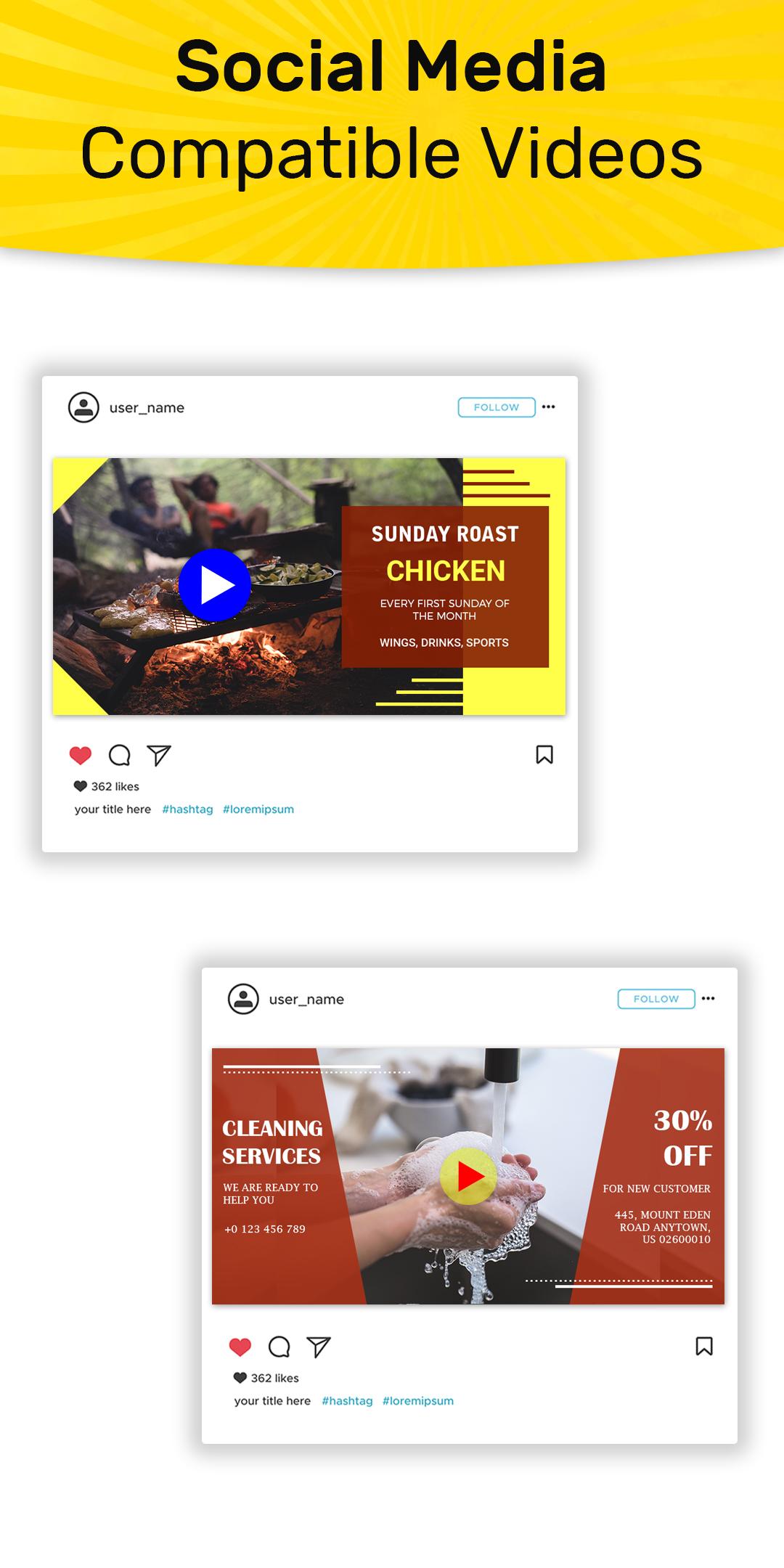 اسکرین شات 8 برنامه VideoADKing: Video Ad Maker