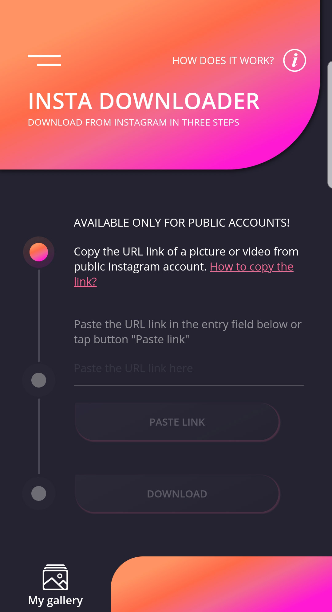 اسکرین شات 2 برنامه Insta Downloader: video & phot
