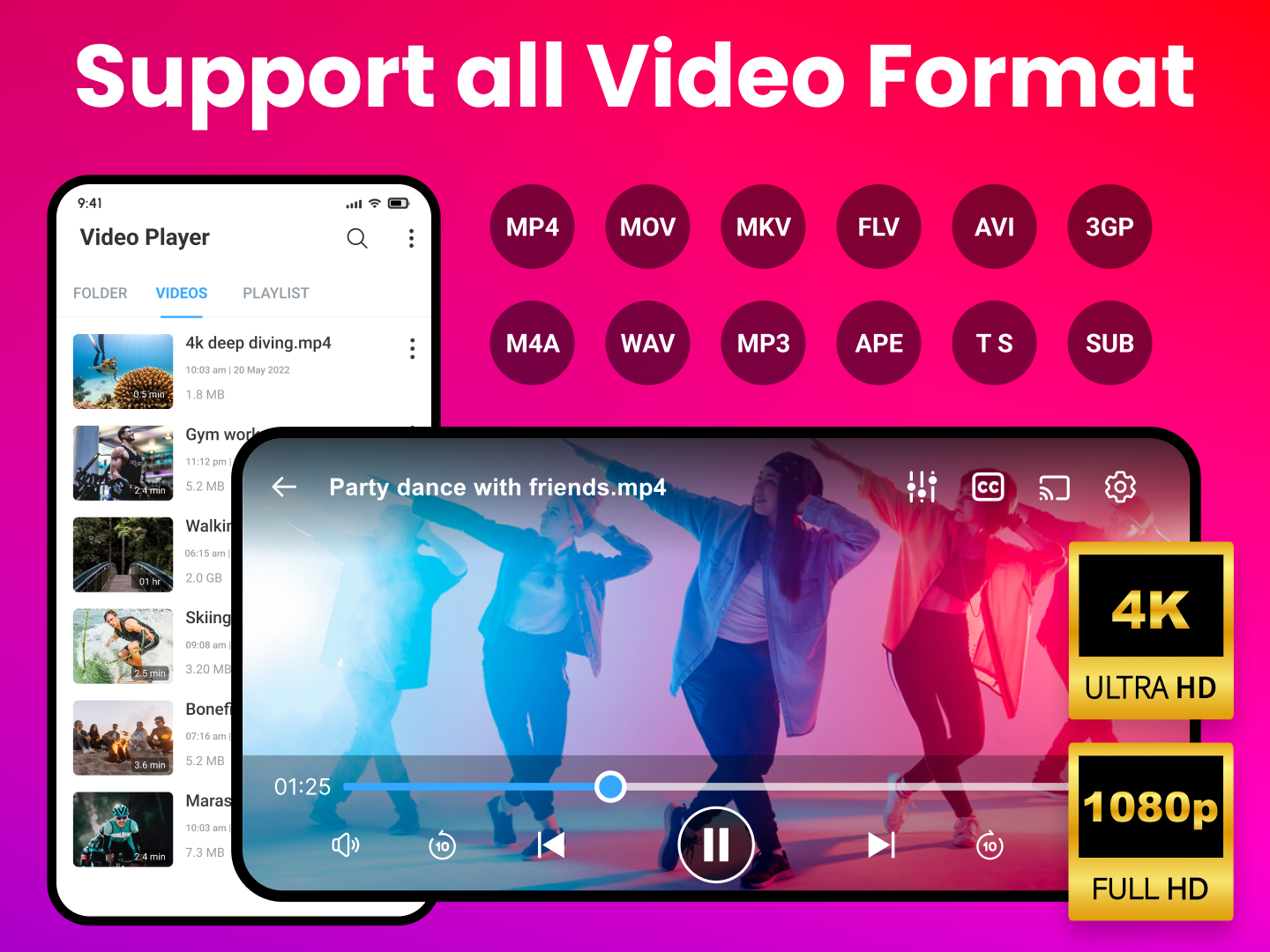 اسکرین شات 1 برنامه Video Player All Format