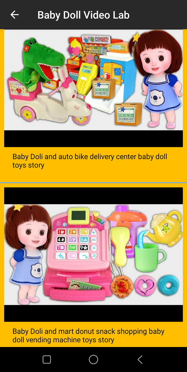 اسکرین شات 2 برنامه Doll & toys with baby videos