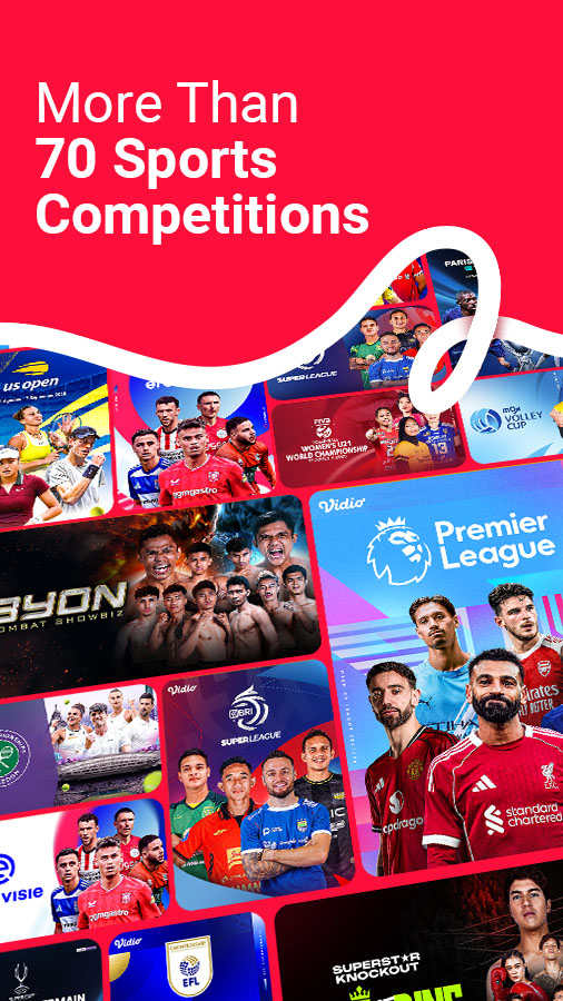 اسکرین شات 2 برنامه Vidio: Sports, Movies, Series