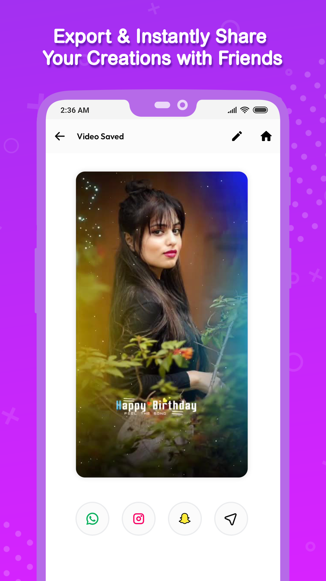 اسکرین شات 5 برنامه Vido : Video Status Maker