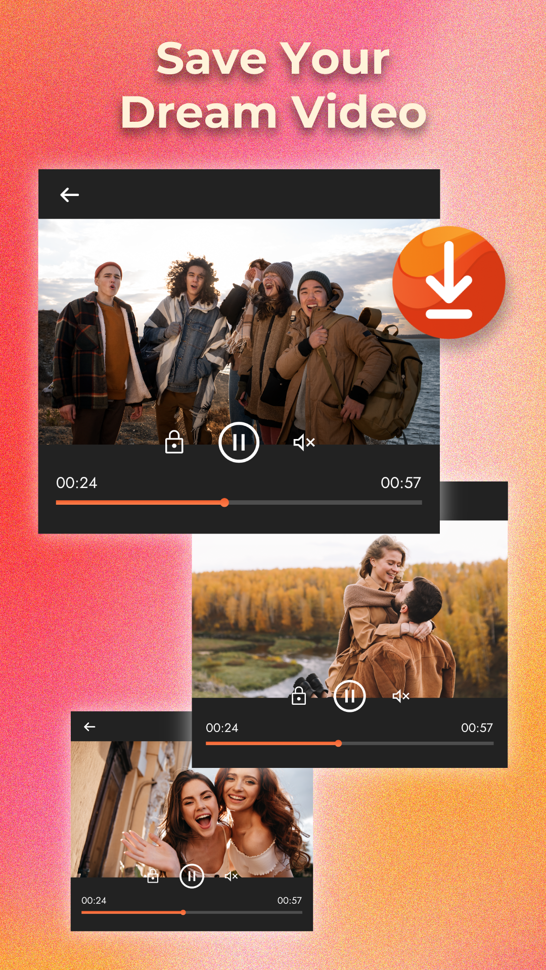 اسکرین شات 1 برنامه Vids: Video Player & Saver