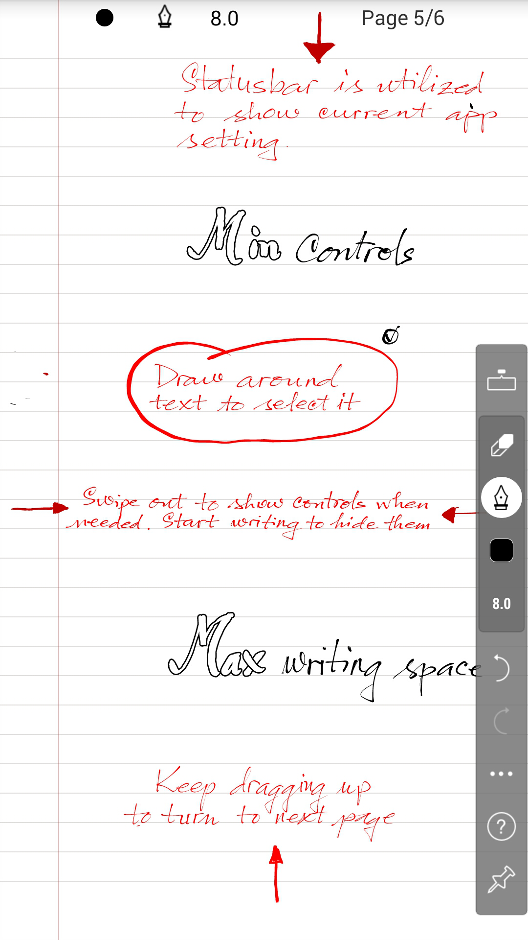 اسکرین شات 1 برنامه INKredible-Handwriting Note