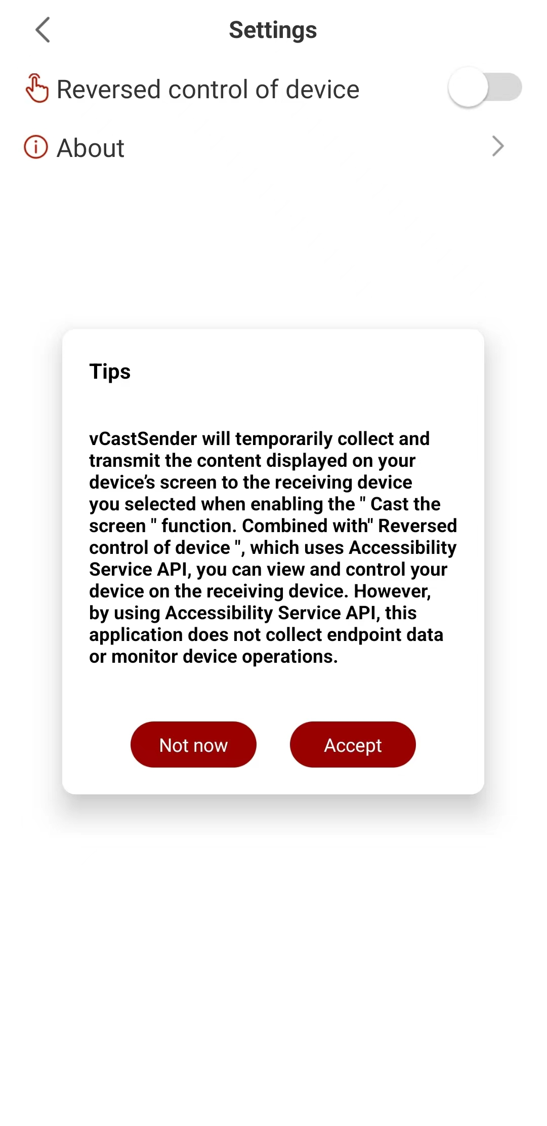 اسکرین شات 6 برنامه vCastSender