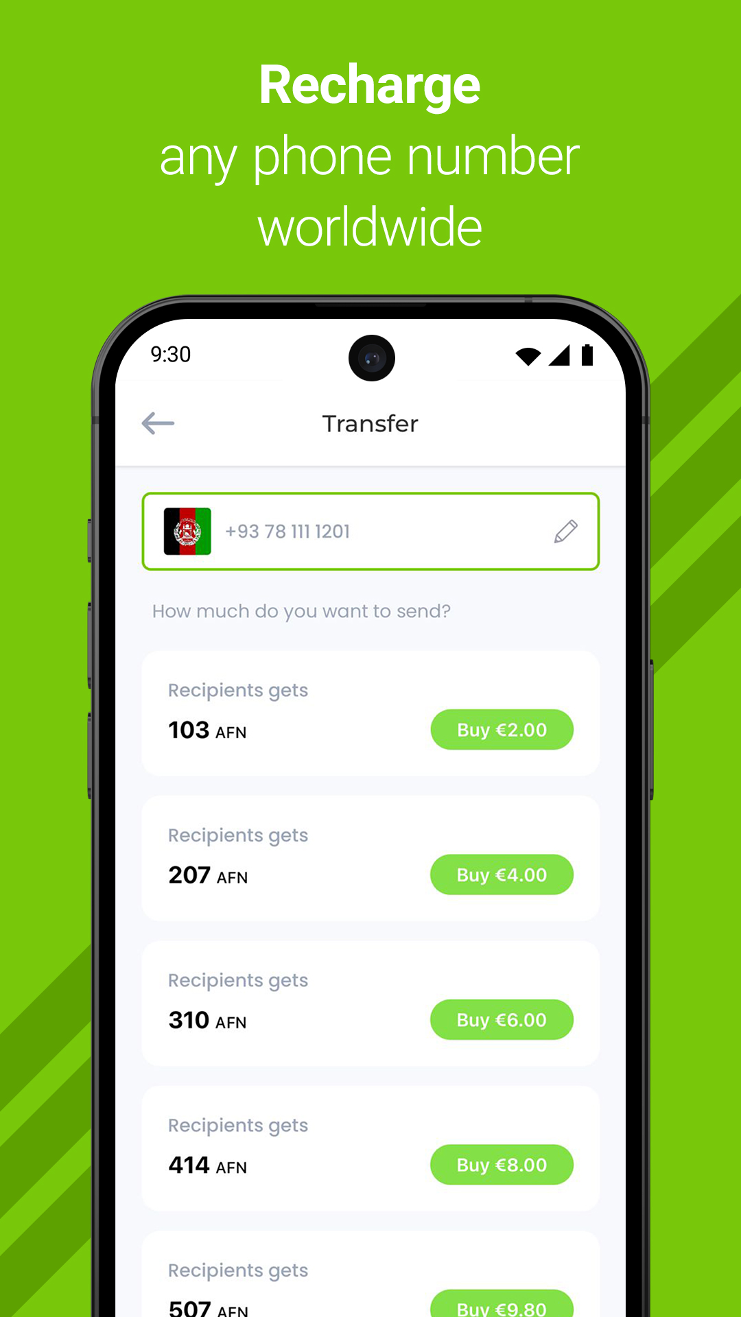 اسکرین شات 3 برنامه ViMo – Send Airtime Worldwide