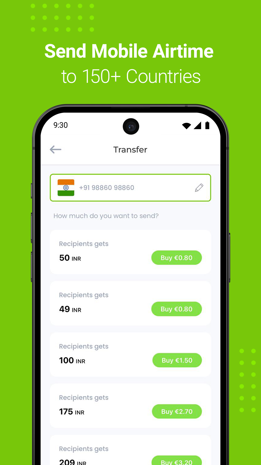 اسکرین شات 5 برنامه ViMo – Send Airtime Worldwide