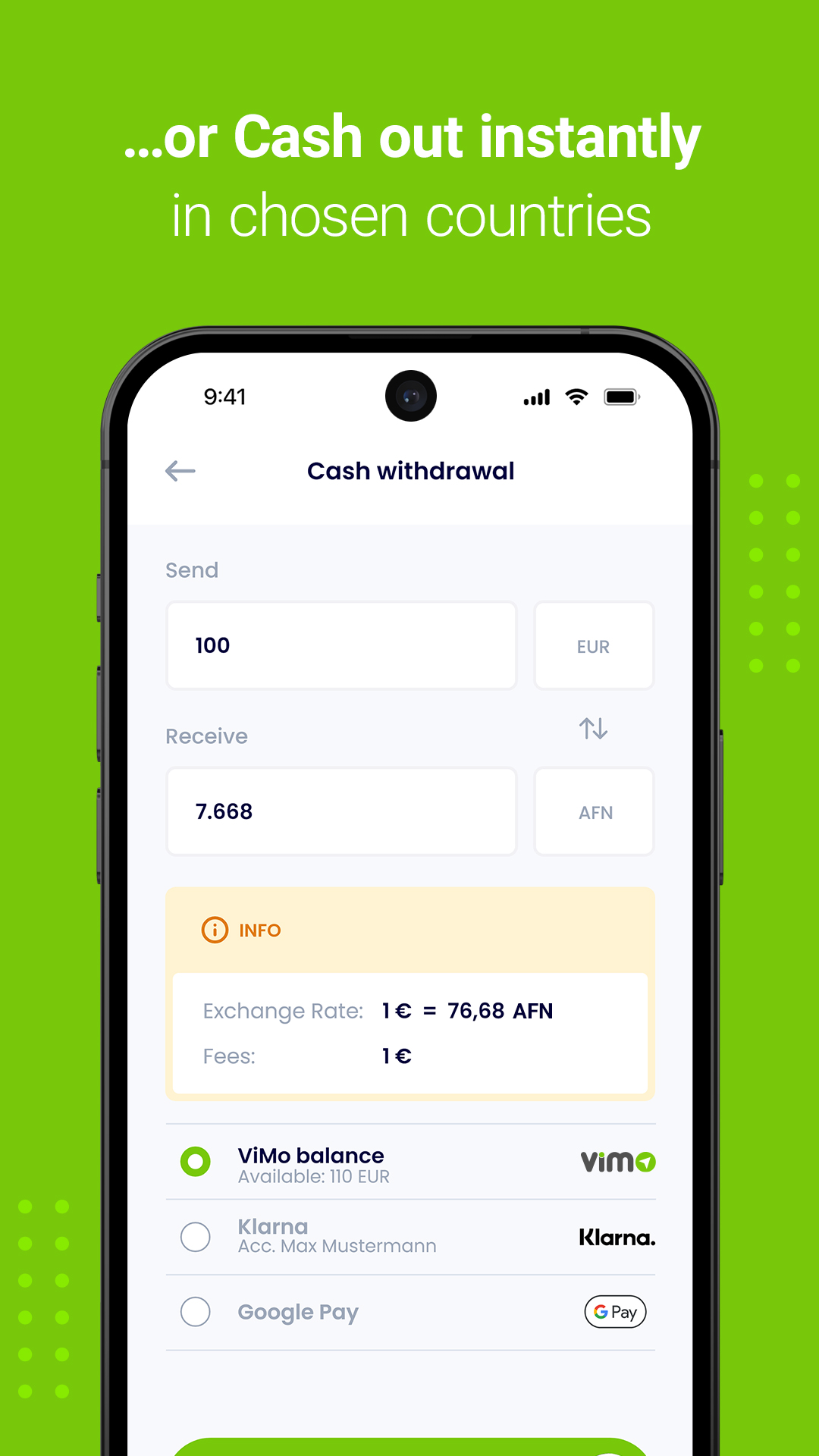 اسکرین شات 4 برنامه ViMo – Cash out instantly