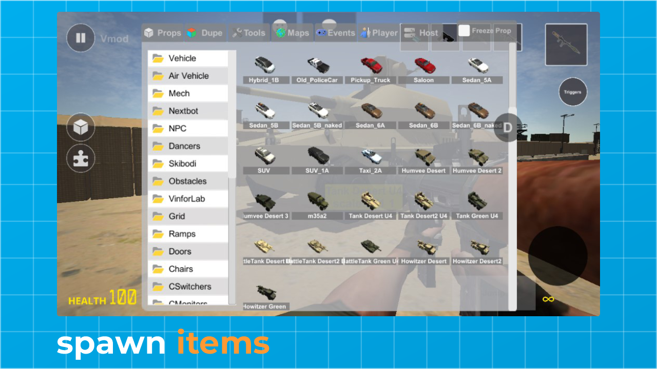 اسکرین شات 1 بازی Vmod - Multiplayer Sandbox Fun