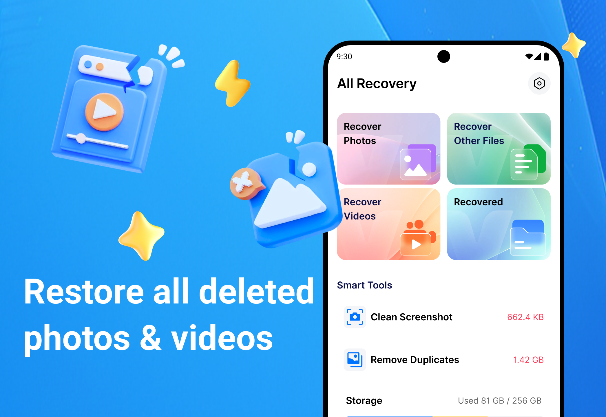 اسکرین شات 1 برنامه All Recovery Photos & Videos