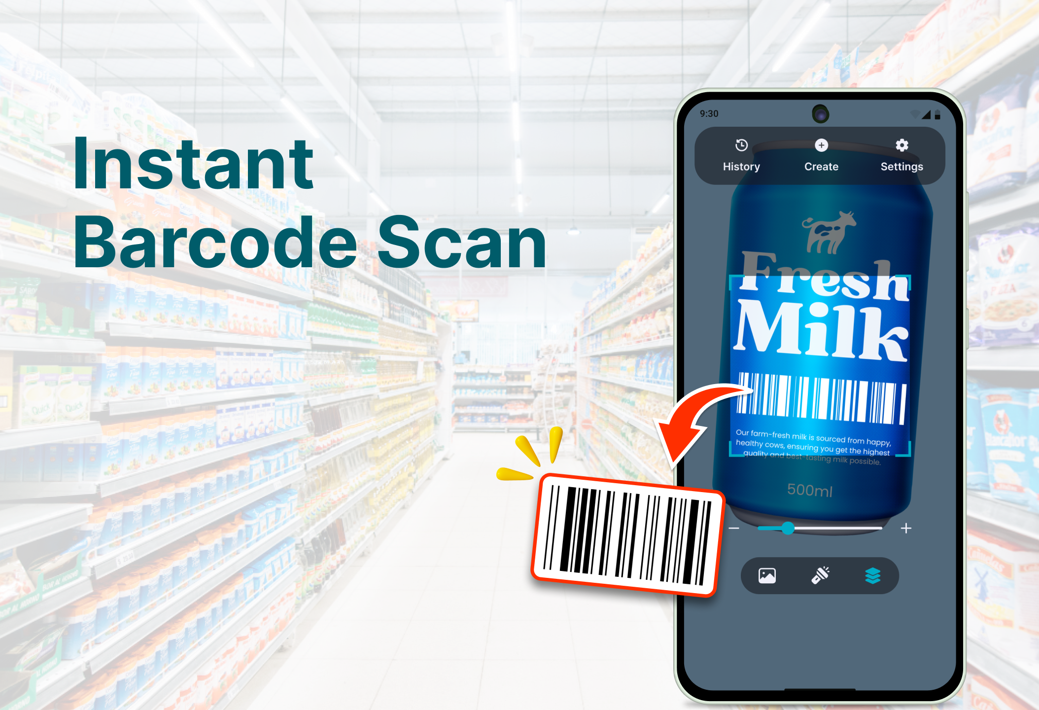 اسکرین شات 2 برنامه QR Code & Barcode Scanner