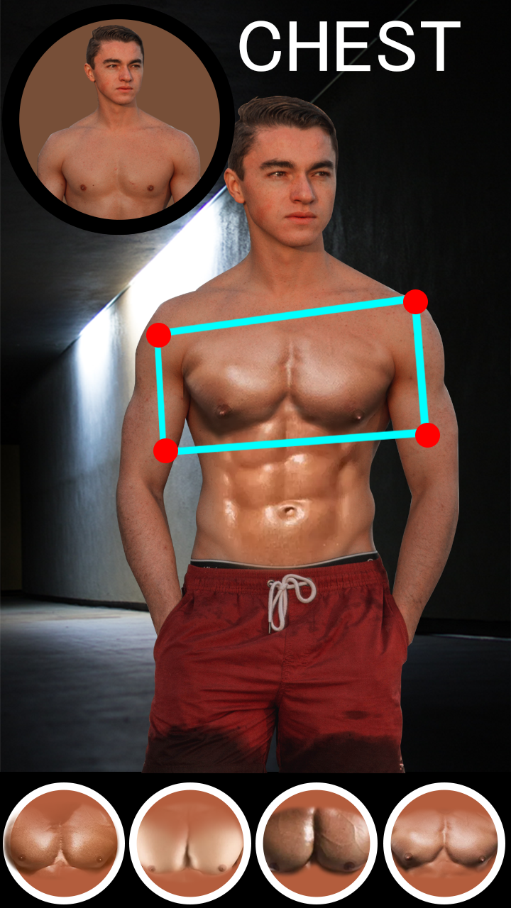 اسکرین شات 3 برنامه Man Abs Maker - Six Pack Photo