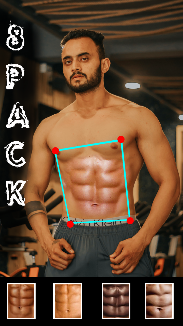 اسکرین شات 1 برنامه Man Abs Maker - Six Pack Photo