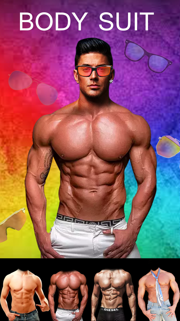 اسکرین شات 2 برنامه Man Abs Maker - Six Pack Photo