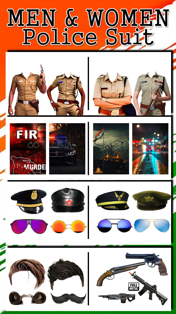 اسکرین شات 1 برنامه Police Photo Editor : Men & Wo