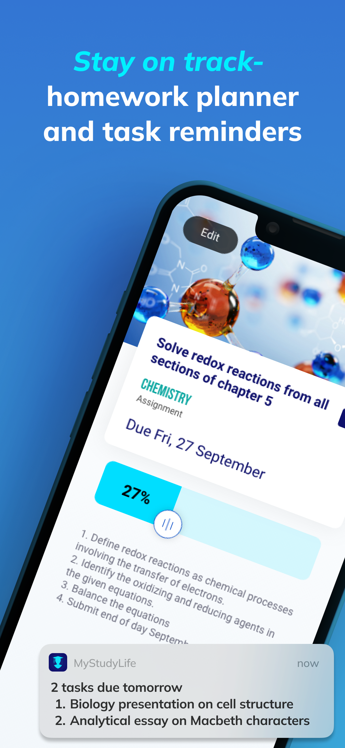 اسکرین شات 4 برنامه MyStudyLife: Study Planner