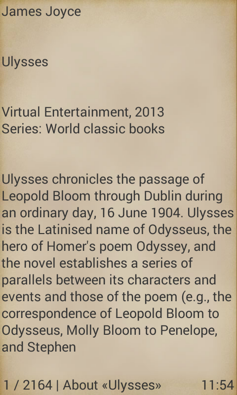 اسکرین شات 2 برنامه Ulysses by James Joyce