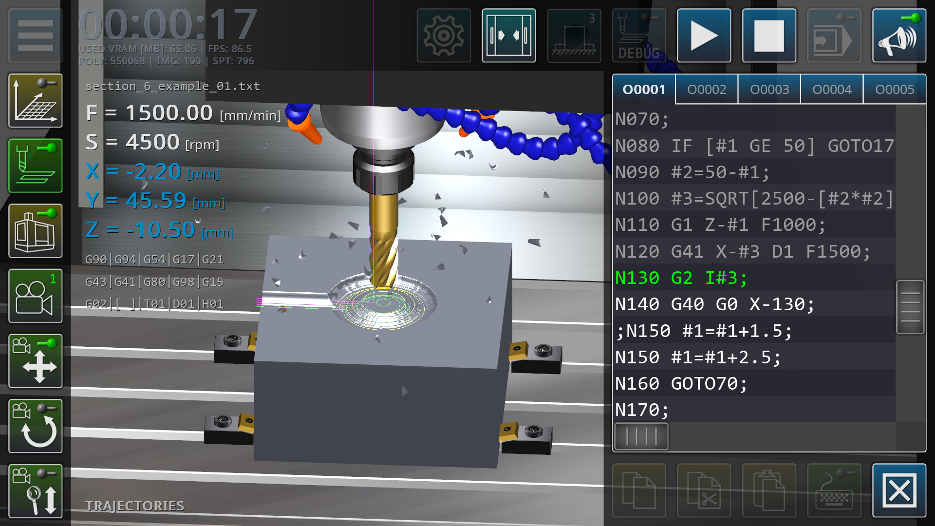 اسکرین شات 7 برنامه CNC Milling Simulator
