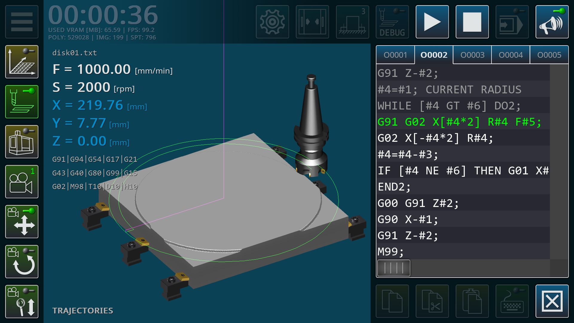 اسکرین شات 4 برنامه CNC Milling Simulator